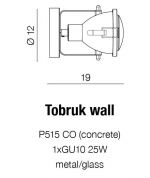 Kinkiet TOBRUK CONCRETE Azzardo 5151L, cena 199.00 zł