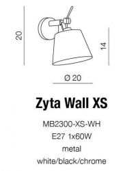 Kinkiet ZYTA WALL XS BLACK ZFBK Azzardo AZ1565, cena 439.00 zł #1