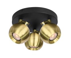 Lampa sufitowa LAFIN Italux SPL-45379-3-BK-BRSS, cena 403.00 zł