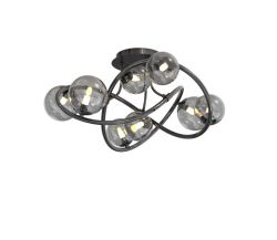 Lampa sufitowa NANCY 8 czarny chrom Wofi Premium 9014-805, cena 1365.00 zł