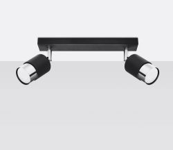 Lampa sufitowa NERO 2 czarny/chrom Sollux Lighting SL.1065, cena 209.00 zł