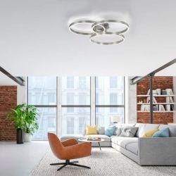 Lampa sufitowa PAAN LED 75cm okręgi podświetlenie sufitu Paul Neuhaus 6233-55 sterowana pilotem, cena 1649.00 zł #1