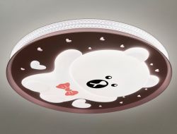 Lampa sufitowa plafon do pokoju dziecięcego BEAR PINK 34W LED Milagro ML0247, cena 175.00 zł #1