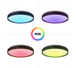 Lampa sufitowa plafon RINGO RGB 36W LED Milagro ML9965 sterowana pilotem, cena 229.00 zł #1