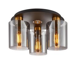 Lampa sufitowa potrójna mosiądz SARDO Italux SPL-5581-3SC-BRO-SG, cena 336.00 zł