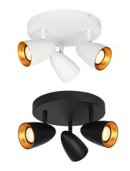 Lampa sufitowa TINO Italux SPL-36748-3R-BK-GD SPL-36748-3R-WH-GD kolor do wyboru, cena 162.00 zł