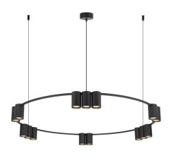 Lampa wisząca (koło) GENESIS BLACK 15xGU10 100cm Milagro ML0376, cena 1030.00 zł