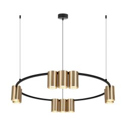 Lampa wisząca (koło) GENESIS BLACK GOLD 10xGU10 60cm Milagro ML0375, cena 820.00 zł