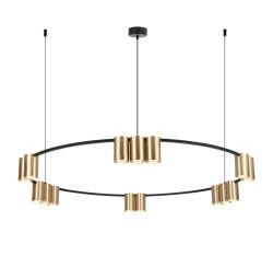 Lampa wisząca (koło) GENESIS BLACK GOLD 15xGU10 100cm Milagro ML0378, cena 1190.00 zł