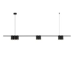 Lampa wisząca (listwa) GENESIS BLACK 7xGU10 150cm Milagro ML0370, cena 485.00 zł