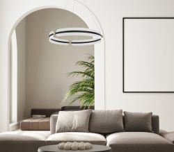 Lampa wisząca 65cm FARIS LED Italux PND-62738-53W-3K-BK-GD, cena 1908.00 zł #1