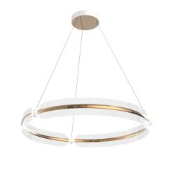 Lampa wisząca 65cm FARIS złota LED Italux PND-62738-53W-3K-GD, cena 1953.00 zł