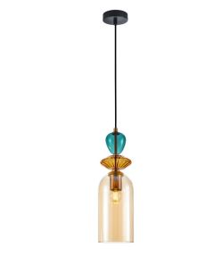 Lampa wisząca BUSCO Italux PND-30263-1C-BRO-AMB, cena 232.00 zł