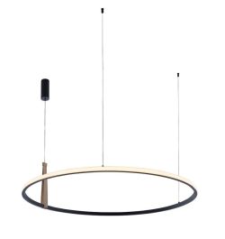 Lampa wisząca czarna CLAUD 90cm LED Zuma Line 22808-WOOD zmiana barwy światła, cena 849.00 zł