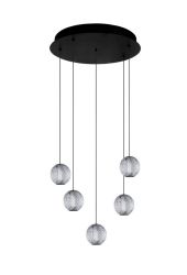 Lampa wisząca czarna EDEM 5 ROUND LED AZzardo AZ6017, cena 1649.00 zł