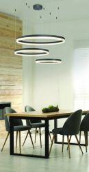 Lampa wisząca czarna HALO PENDANT 120+100+80 LED AZzardo AZ5349 sterowana pilotem, cena 3799.00 zł #1