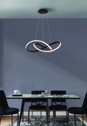 Lampa wisząca czarna INFINITY 80 LED AZzardo AZ5096 sterowana pilotem, cena 1499.00 zł #1