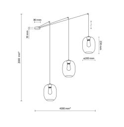 Lampa wisząca ELIO 3 PAJĄK TK Lighting 5972, cena 492.00 zł #2