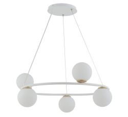 Lampa wisząca GAMA 5 koło biała Sigma 33385, cena 642.00 zł