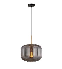 Lampa wisząca GAVINO z kloszem dymionym Italux PND-26476-1-BRO-SG, cena 198.00 zł