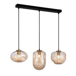 Lampa wisząca HATELLA Italux PND-112038-3-BRO+AMB, cena 422.00 zł