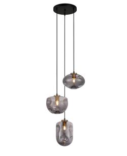 Lampa wisząca HATELLA Italux PND-112038-3A-BRO+SG, cena 464.00 zł