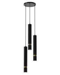 Lampa wisząca JOKER BLACK/GOLD 3xGU10 potrójna Milagro MLP8918, cena 330.00 zł