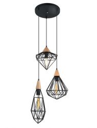 Lampa wisząca MAELLE Italux MDM-2591/3 BK, cena 826.00 zł