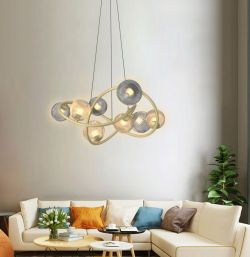 Lampa wisząca METZ 8 złota Wofi Premium 7015-804, cena 1399.00 zł #1