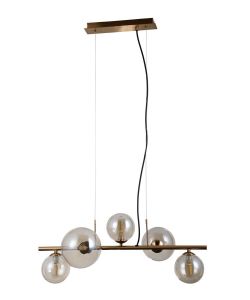 Lampa wisząca mosiądz miodowy CANELLO Italux PND-406007-5-HBR, cena 476.00 zł