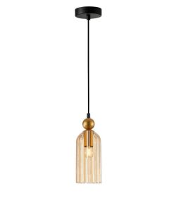 Lampa wisząca NARISA Italux PND-74839-1-GD-AMB, cena 123.00 zł