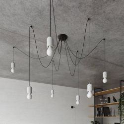 Lampa wisząca pająk beton NESO 7 Sollux Lighting SL.1162, cena 469.00 zł #1