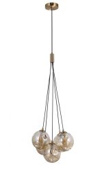 Lampa wisząca PERLOS Italux PND-54456-5-HB-AMB, cena 453.00 zł