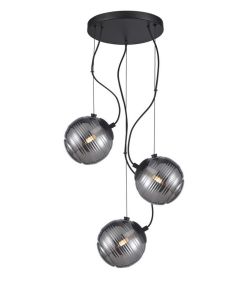 Lampa wisząca potrójna na kole PERONA Italux PND-92389-3A-BK, cena 465.00 zł