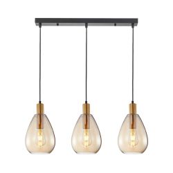 Lampa wisząca potrójna ZULO Italux PND-27812-3-BRO-AMB, cena 529.00 zł