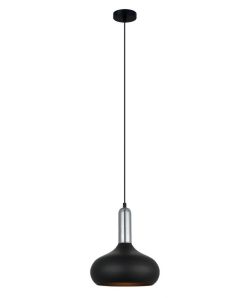 Lampa wisząca QUESMO BLACK Italux MDM-3029/1 BK+CR, cena 183.00 zł