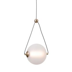 Lampa wisząca RASTIA LED 20cm Italux PND-34361-M-HBR-OPAL, cena 277.00 zł