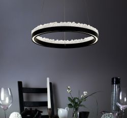 Lampa wisząca REGI LED 40cm czarny okręg Zuma Line PD2304400R-MB zmienna barwa światła, cena 599.00 zł #1