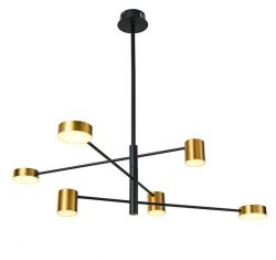 Lampa wisząca REMDAL LED Italux PND-16374-6-BK-GD-4K, cena 736.00 zł