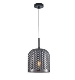 Lampa wisząca RENTI z kloszem dymionym Italux PND-25205-1L-BK-SG, cena 172.00 zł