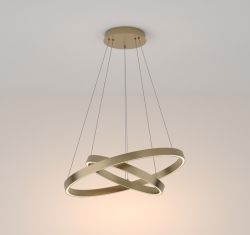 Lampa wisząca RIM LED podwójna 60cm mosiądz Maytoni MOD058PL-L55BS3K, cena 1694.00 zł #1