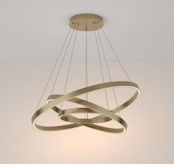 Lampa wisząca RIM LED potrójna Maytoni mosiądz MOD058PL-L100BS4K, cena 2885.00 zł