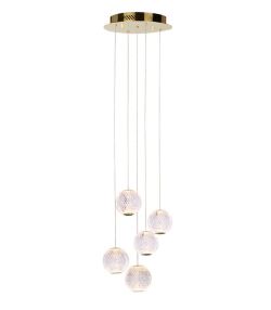 Lampa wisząca ROSARIO LED Italux PND-12220121-5A-GD, cena 1742.00 zł