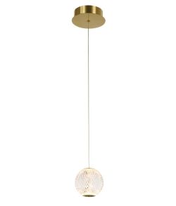 Lampa wisząca ROSARIO złota LED Italux PND-12220121-1A-GD, cena 411.00 zł