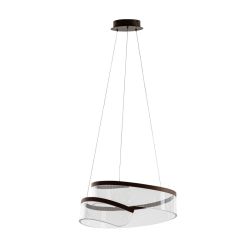 Lampa wisząca RUSTIN 54cm LED w kolorze kawowym Italux PND-58728-45W-3K, cena 1201.00 zł