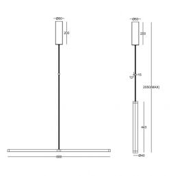 Lampa wisząca składana SUPERSYMMETRY LED Maytoni P096PL-L11BK1 P096PL-L11WK1 kolor do wyboru, cena 1321.00 zł #2