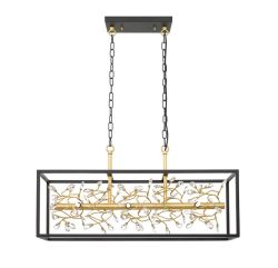 Lampa wisząca SPRING czarno-złota rama Zuma Line P0578-06C-P7TF, cena 1149.00 zł