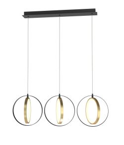 Lampa wisząca VALLA potrójna LED Wofi Premium 7134-0310 ze ściemniaczem, cena 699.00 zł