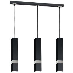 Lampa wisząca VIDAR III BLACK/CHROME 3xGU10 Milagro MLP6288, cena 393.00 zł