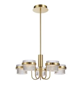 Lampa wisząca złota TIARA LED Italux PND-77362-5-40W-GD, cena 1269.00 zł